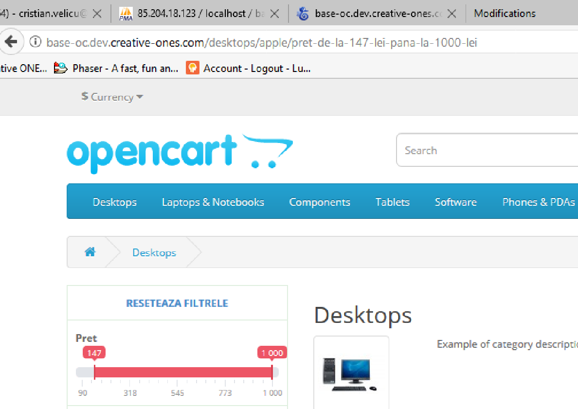 Modul magazine online Opencart 